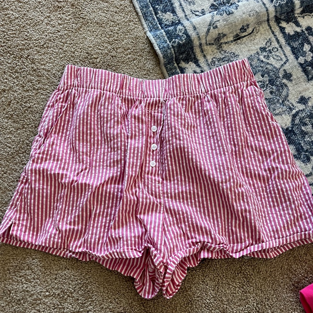 Daily Drills-Seersucker Resort Shorts - Hot Shot